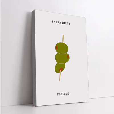 1 affiche d'art mural encadrée, impression sur toile extra sale s'il vous plaît, impression de conception minimaliste olive pour la salle à manger de bar de cuisine, peinture décorative moderne, décoration à thème de cocktail amusant, suspension murale élégante pour les amateurs d'alcool