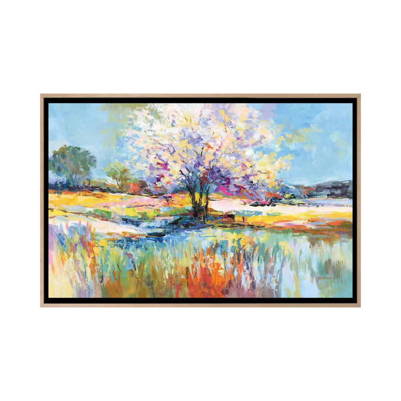 Spring Landscape Impressions by Leon Devenice - Gallery-Wrapped Canvas Giclée on Canvas, Natural Wood