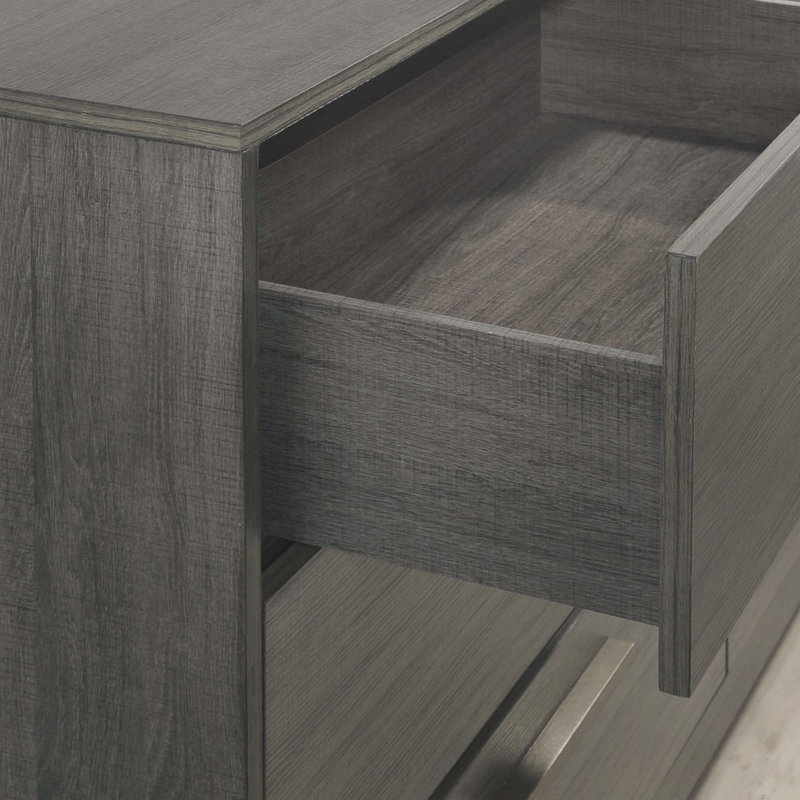 Ensemble de chambre en bois, Lit, table de chevet, Très grand