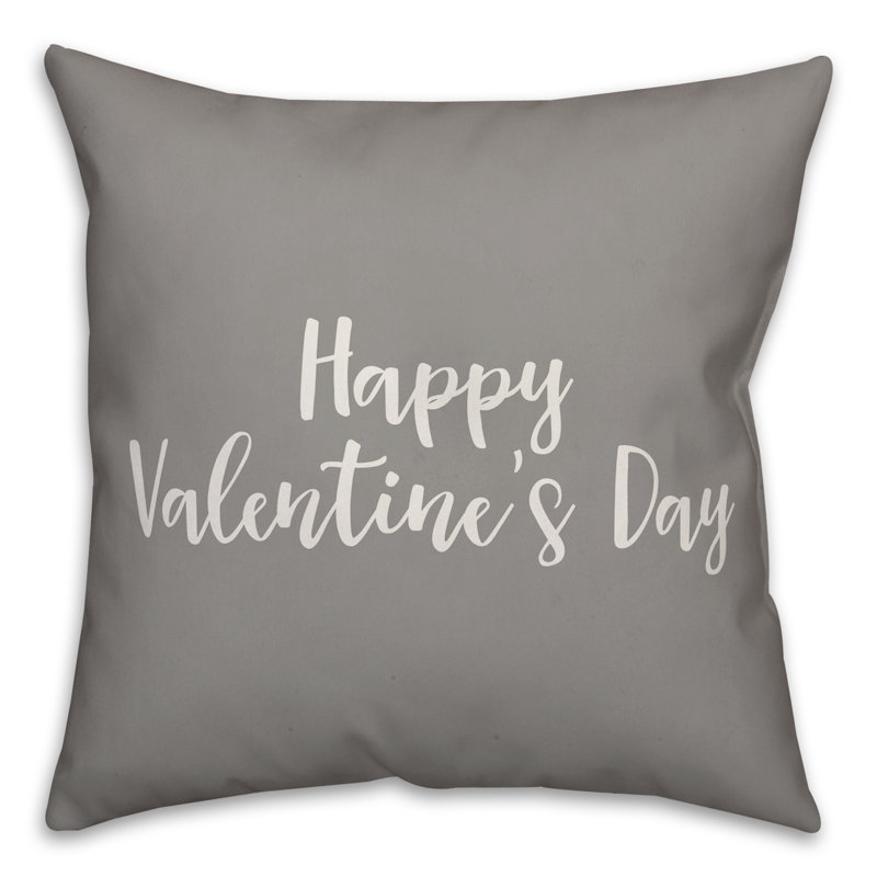  Coussin Happy Happy's Day, Gris, Housse de coussin