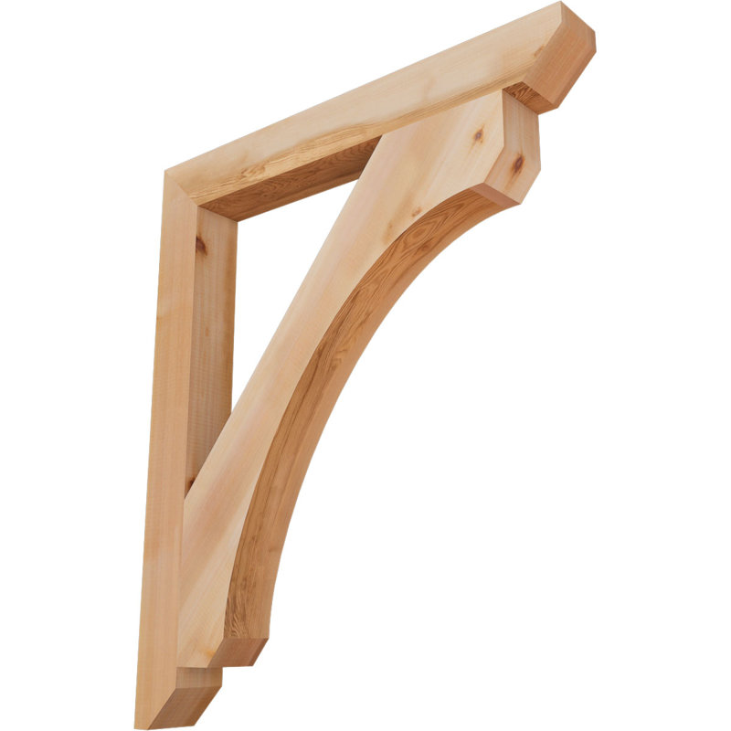 Support en bois / corbeau, Cèdre rouge de l'Ouest (lisse), H 40 po x l 3,5 po x P 34 po