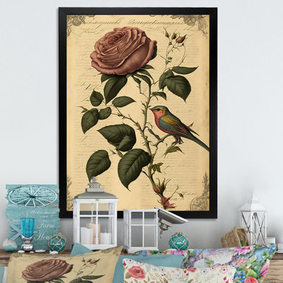 Victorian Retro Rose III - reproduction d'art sur toile