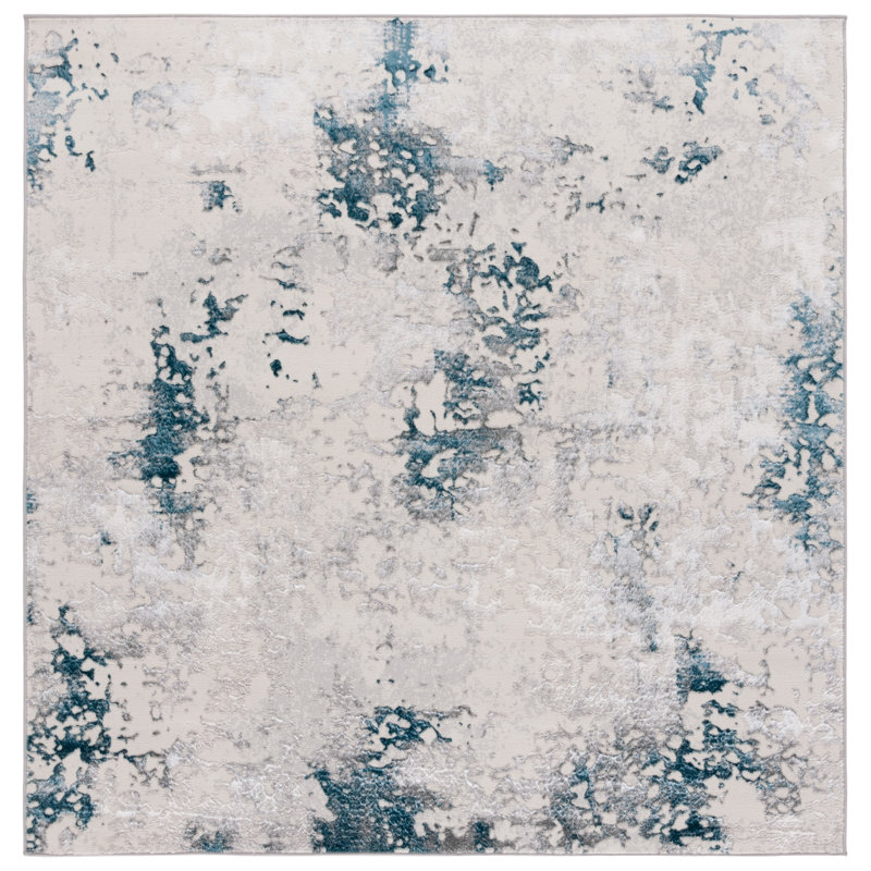 Boarisch Performance Abstract Rug, Square 6'7"