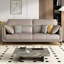 Gray Genuine Leather Standard Sofa cushion Loveseat