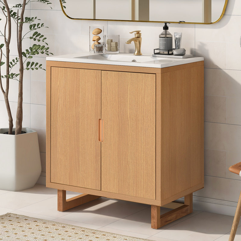 30" Single Bathroom Vanity Set, Burly Wood