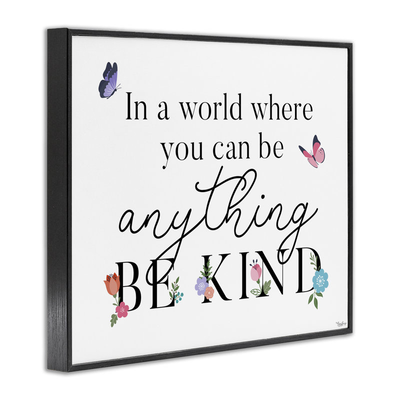 Be Beose & Kind, estampe numérique, conception de Gigi Louise, H 11 po x l 14 po, Giclée encadrée noir minuit