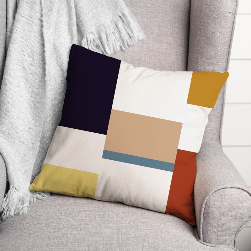 Geometric Outdoor Reversible Throw Pillow