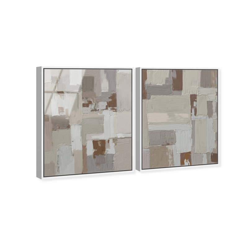 In Place Set Set by Oliver Gal, 17"H x 21"W, White Floater Frame