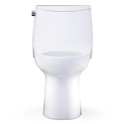 TOTO Ultramax One-Piece Elongated 1.28 GPF WASHLET+ and Auto Flush Ready Universal Height Toilet with CEFIONTECT, Cotton White - CST608CEFGAT40#01