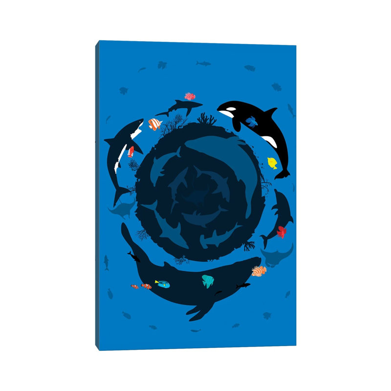 Circle Ocean Summer by Alberto Perez - Wrapped Canvas Print, 66.04 cm H x 45.72 cm W