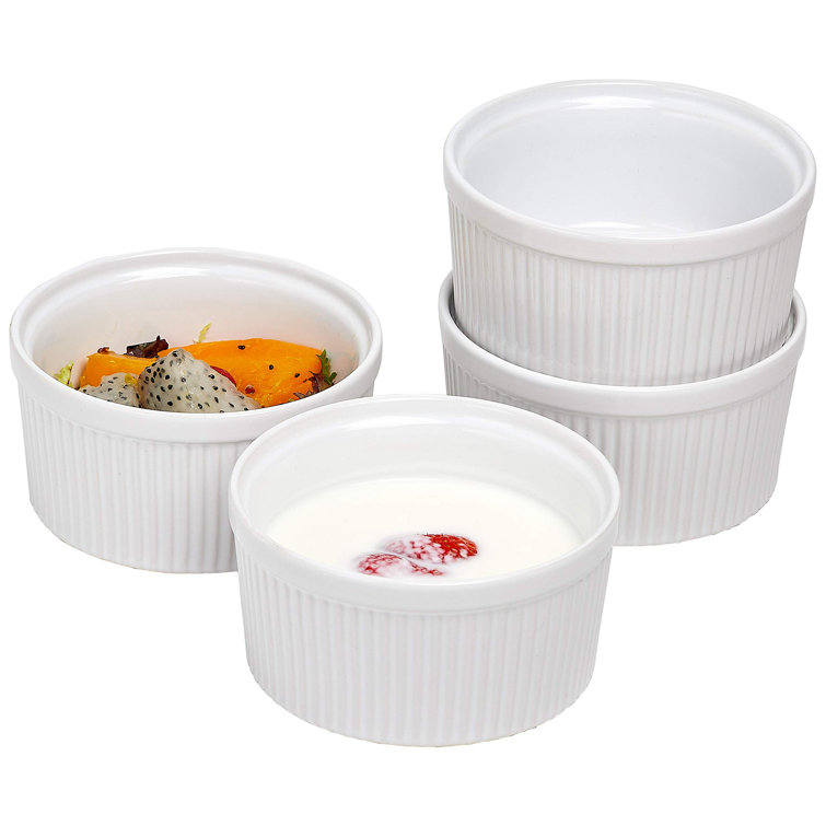 Bruntmor 12 Pc White 4 Oz Espresso Cup Set - Cute Ceramic Mugcup, 12 Piece  Set - Baker's