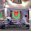 Couronne de Noël pré-éclairée-416185386
