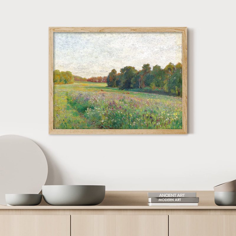 «Pastoral Vibrant Flower Garden» sur, H 11 po x l 14 po, Naturel