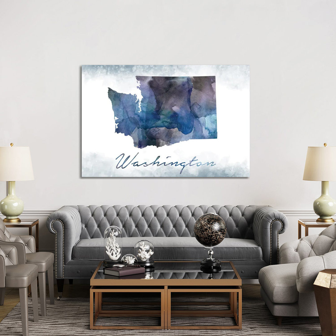 Washington State Bluish by WallDecorAddict - Wrapped Canvas Gallery-Wrapped Canvas Giclée