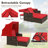 Rattan Daybed w/ Adjustable Backrests & Retractable Canopy for Patio-1847037925