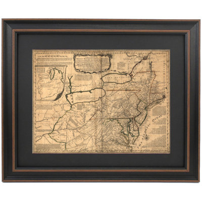Middle British Colonies In America 1758 Historical Map | Framed Print