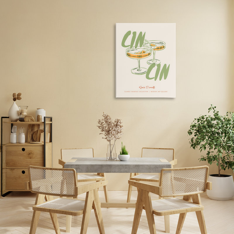 Toile de cocktail Cin Cin Amalfi, design par The Prints Vibe, 20 x 16