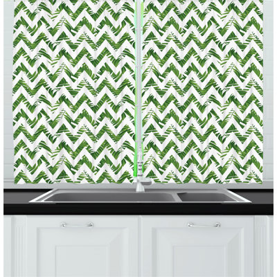 Chevron Pointed Kitchen Curtain
