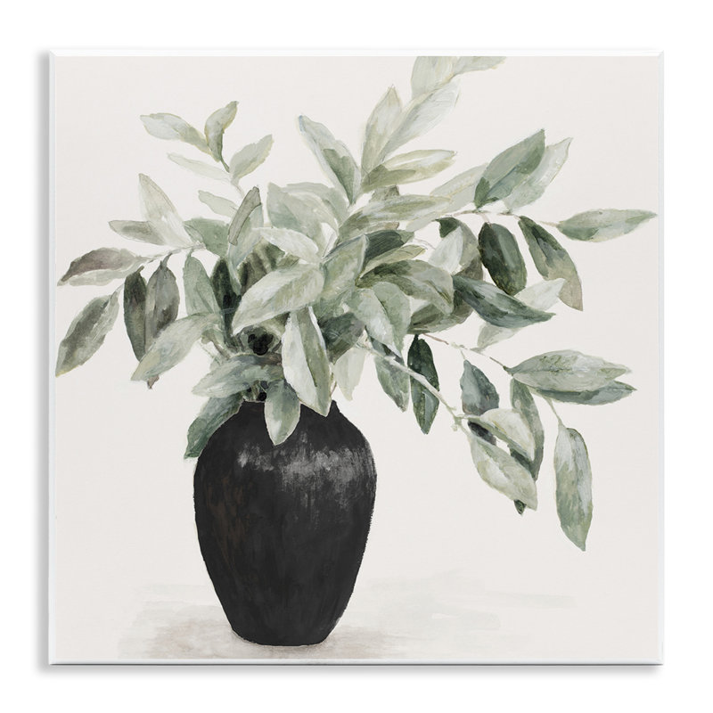 Plante dans un vase noir, art mural par Lanie Loreth