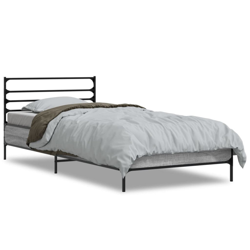 Achillefs Bed, Small Single (2'6), Grey Sonoma