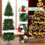 Arbre de Noël artificiel 6 pi avec lumières à DEL multicolores pré-éclairées 6 pi.