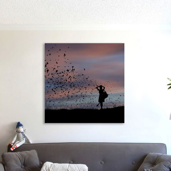 Inspiration Takes Flight 1 Piece Wrapped Canvas Wall Art, 91cm H x 91cm W x 4cm D
