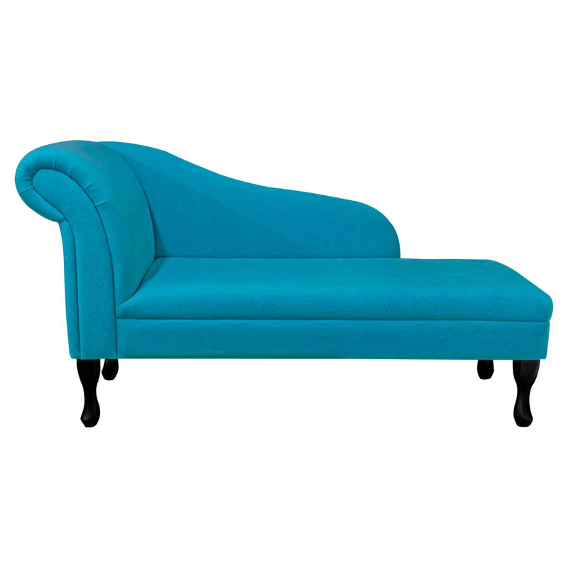 Upholstered Chaise Lounge, Blue