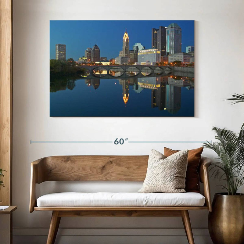Columbus Twilight Reflection, 32" H x 48" W