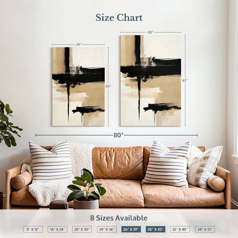 Avery Neutral Earth Tones II, 39" H x 26" W