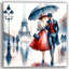 Chic Parisian Promenade, couple élégant avec parasol-1235003905
