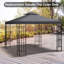 Auvent de remplacement pour abri de jardin gris foncé, 9,8 pi x 9,8 pi, gris, preuve