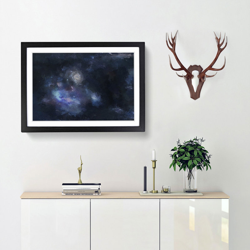 Universe in Abstract Vol.60 - Picture Frame Graphic Art Print, 62cm H x 87cm W x 2cm D, Black Framed