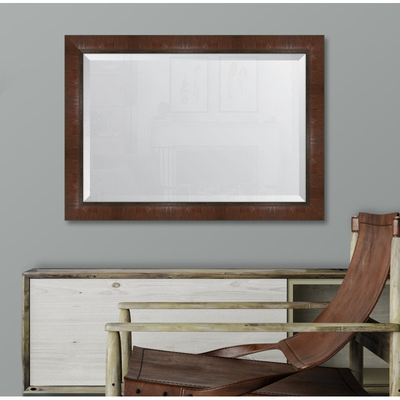 Miroir d'appoint mural Gullion, H 46 po x l 36 po, Acajou