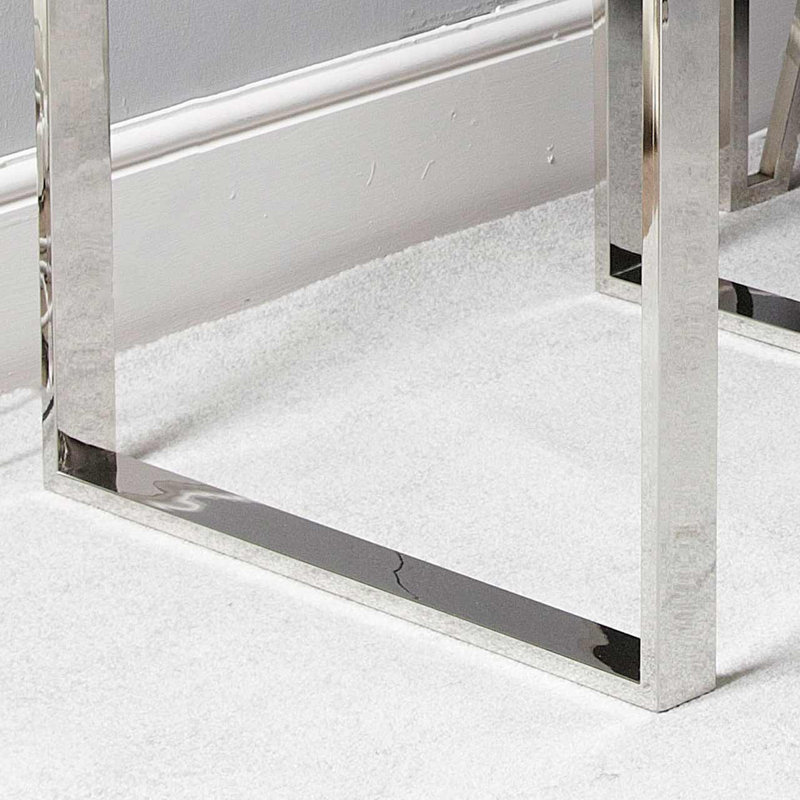 Roderick Glass Top Sled End Table