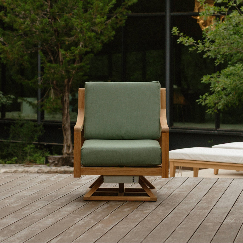 Solerno Heated Swivel Chair — Dove, Aloe