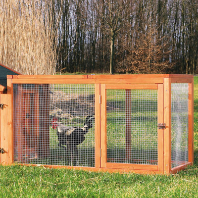 Basse-cour d'extérieur avec toit couvert, extension pour poulaillers TRIXIE