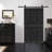 Mid-Bar Style Solid Wood 2 panels Bi-Fold Barn Door with Hardware Kit -Assembly Needed-100518284-100518281