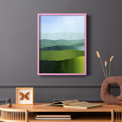 Blue Ridge Fade I, reproduction encadrée - bois massif