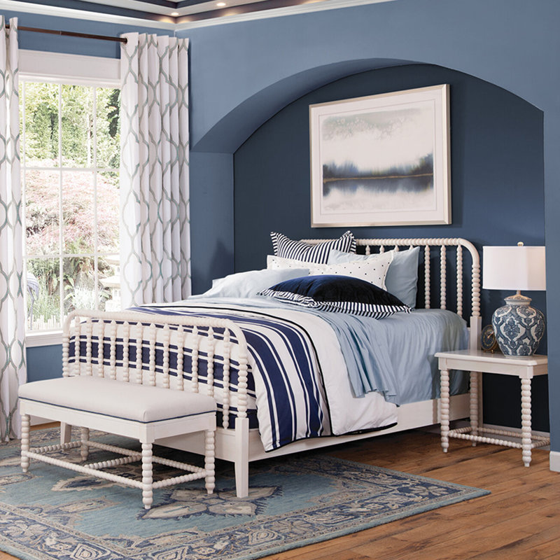 Lind Island Solid Wood Spindle Bed, Twin, Stone Hearth