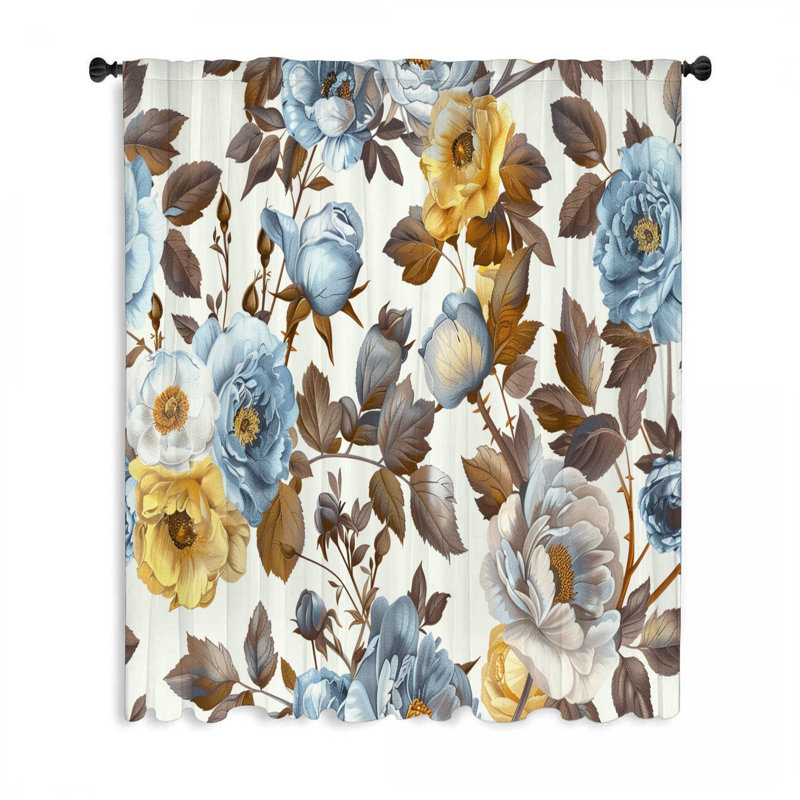 Rideau transparent en polyester Ithzel, L 50 po x L 96 po