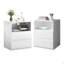 (Set Of 2)End Table With Fast USB C Charging Station, Sofa Side Table With 2 Drawers
