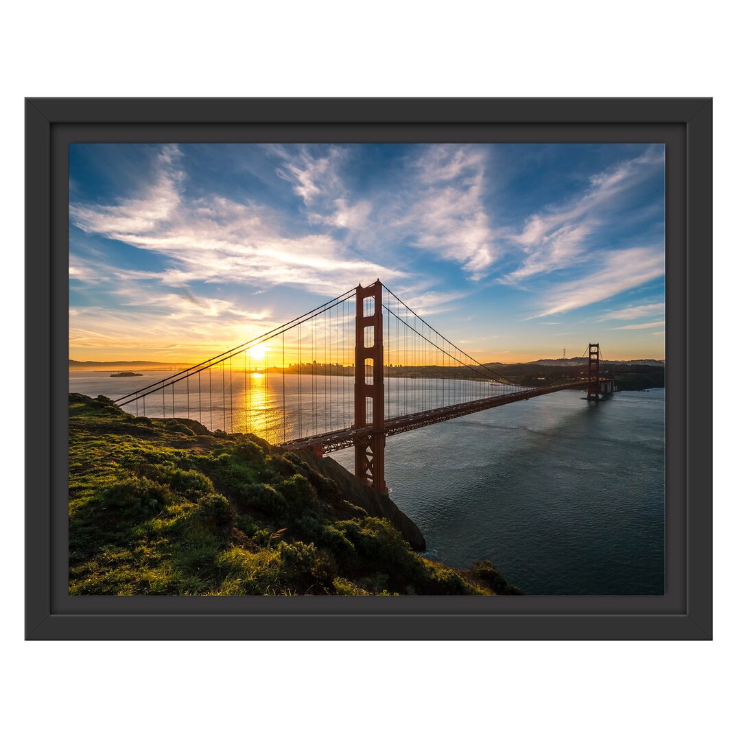 Gerahmtes Wandbild Golden Gate Bridge