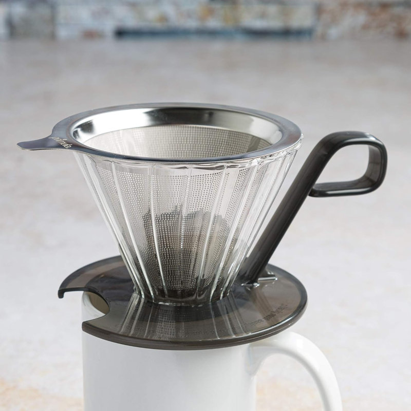 Primula Seneca 1 cups Clear/White Pour-Over Coffee Brewer