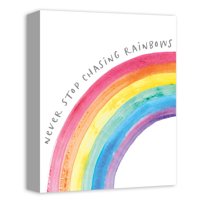 « never stop », art sur toile rainbows Kwong