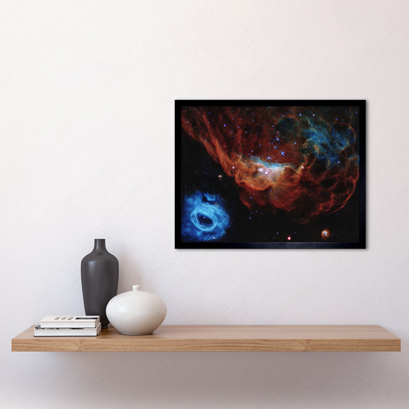 Hubble Space Telescope Cosmic Reef Red Blue Nebula - Single Picture Frame Print