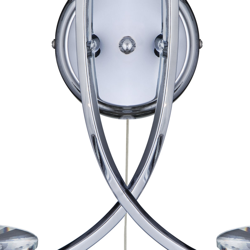 Pamelia Candle Wall Light, Chrome