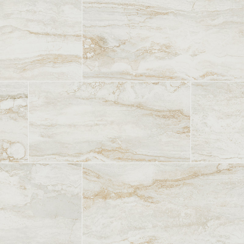 Beraldi 12 in. x 24 in. Matte Porcelain Stone Look Floor and Wall Tile, Kaui Pearl