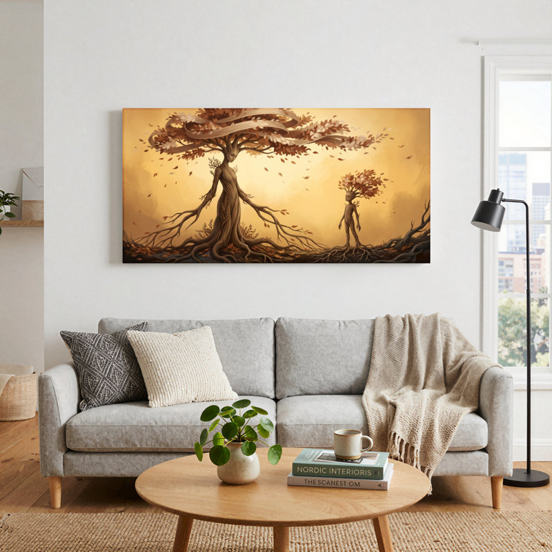 Ensemble de 1 tableau sur toile représentant un personnage d'arbre, L 58 po x H 28 po, Wrapped Canvas