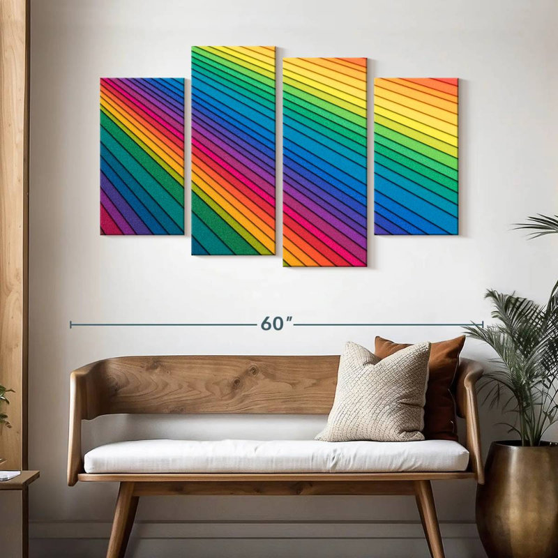 Kiahanna Rainbow Paper Stack, 32" H x 52" W