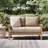 Summerton 54.25'' Wide Rectangle Teak Loveseat with Cushions-2126330738-2067068920